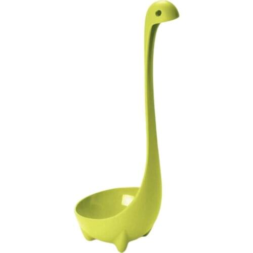 24*10*8cm Food Grade PP Long Handle Vertical Creativity Dinosaur Soup Spoon Cooking Kitchen Heat Resistant Tools