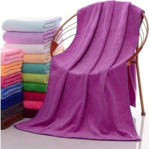 Absorbent Towel Solid Color Adult Face Towel Microfiber Beach Towel Bathroom Face Towel Home For Adults Soft Towels