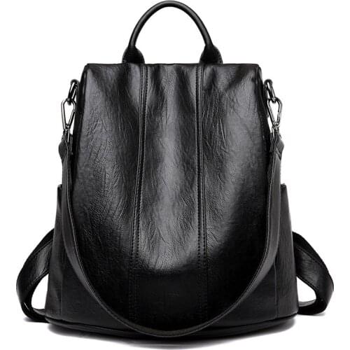 Women Backpack for School Style Leather Bag College Large Backpack Shoulder Bag
