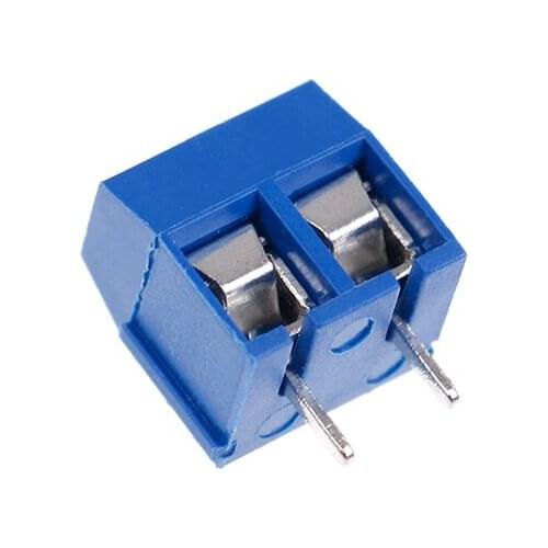 10PCS 2-Pin Pitch Screw Terminal Block Connector 5.08mm Panel Pcb Mount Blue