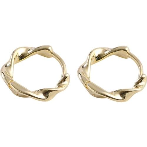 925 Sterling Silver Hot Sale Korean Twisted Earrings Simple Temperament Exquisite Hot Semale Sexy Jewelry Gift Cерьга