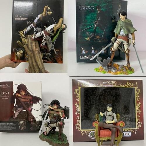 Attack on Titan Levi Figure Artfx J Ackerman Renewal Battle Damage Anime Model Toys Doll Christmas Gift