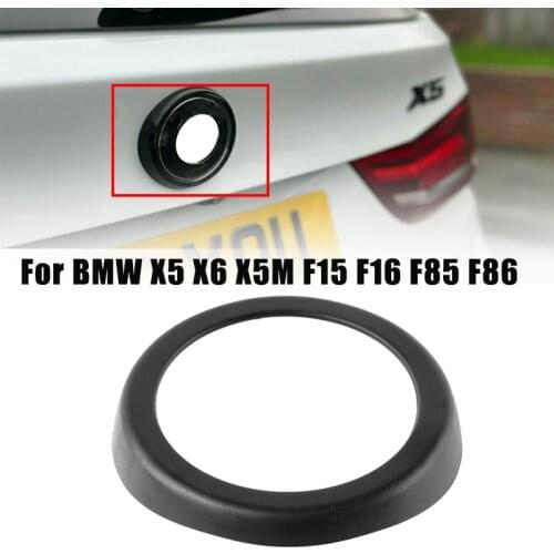 Car Rear Badge Ring Logo Frame Cover For BMW X5 X6 X5M F15 F16 F85 F86 Matte Black Logo Decoration Trim Sticker