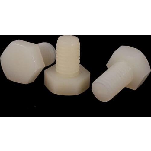 Nylon outer hexagonal bolt PA66 white plastic screw M5 M6 M8 M10 M12 10PCS