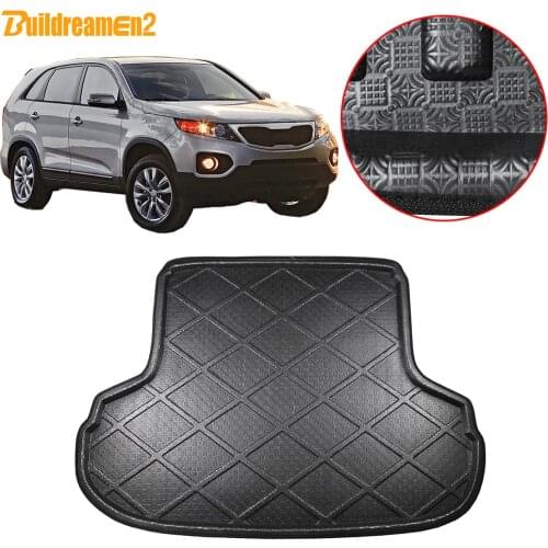 Buildreamen2 For Kia Sorento Car Trunk Mat Tray Boot Liner Tail Floor Cargo Carpet Mud Protector Pad Styling 2006 2007 2008