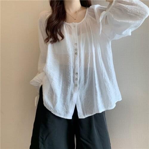 Cheap wholesale 2021 spring summer autumn new fashion casual ladies work women Blouse woman overshirt female OL BAt8318F