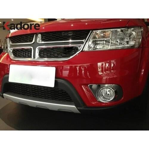 For Dodge Journey 2013 2014 ABS Chrome Front Foglight Fog Light Cover Trim Car Protect Exterior Accessories Car Sticker
