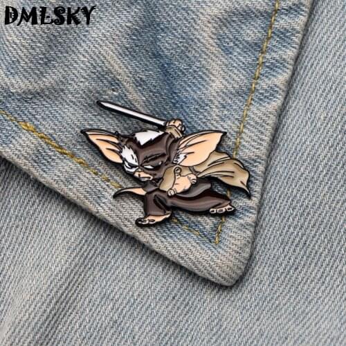 DMLSKY Animal Cosplay Metal Brooches Enamel Pins Men Lapel Pin Shirt Brooch Backpack badge Women Collar Pin Jewelry M3190
