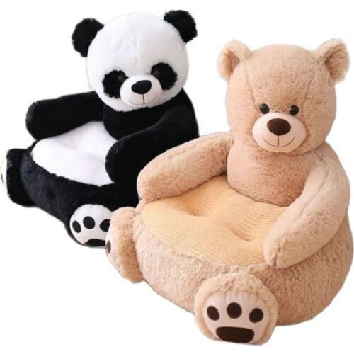 Simulation Panda Teddy Bear Baby Chair Plush Cartoon Animal Protective arms Sofa Infant Stuffed Children Sofa Kids Birthday