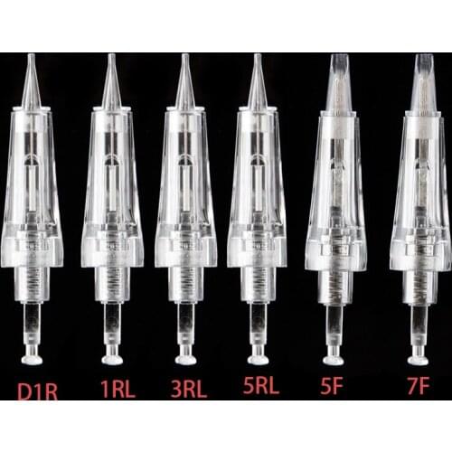 50Pcs/Lot Buckle Cartridge 1RL 3RL 5RL 5F 7F Tattoo Needle Permanent Makeup Eyebrow Lip Eyeliner Bayonet Cartridge Needle