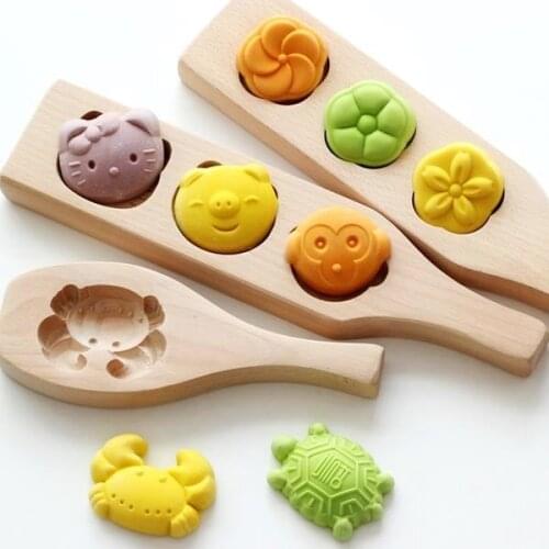 Cartoon fruit and vegetable steamed buns small animal bun mold baby pastry commercial cute embossed pasta set abrasive tool