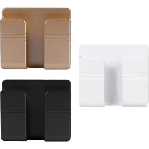 Wall Mounted Organizer Storage Box Remote Control Mounted Mobile Phone Plug Multifunction Shelf