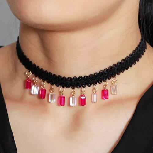 2020 New Fashion Jewelry Trendy Black Lace Sexy Choker Necklaces For Women Girl Chain Collar Choker Necklace Best Gift