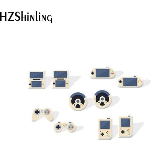 2020 New Video Game Stud Earring Funny Acrylic Earring Handmade Earrings Resin Epoxy Jewelry Gifts Men