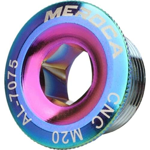 New M18/M19/M20 Bicycle Bracket Alloy CNC Crankset Nut Crank Cover Crankset Screws Crank Arm Fixing Bolt Crank Bolt Cover Cap