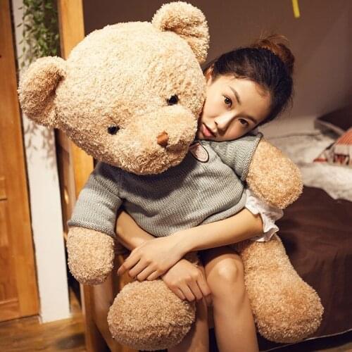 Huge Teddy bear shy hug bear stuffed doll With magnet plush toy full size high quality birthday gift for kids girlfriends