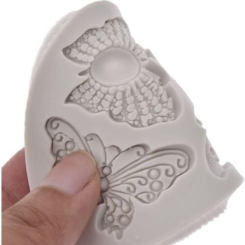 3D Butterfly Silicone Mold Polymer Clay For DIY Wall Panel Craft Animals Polymer Clay Moulds Decorating Tools