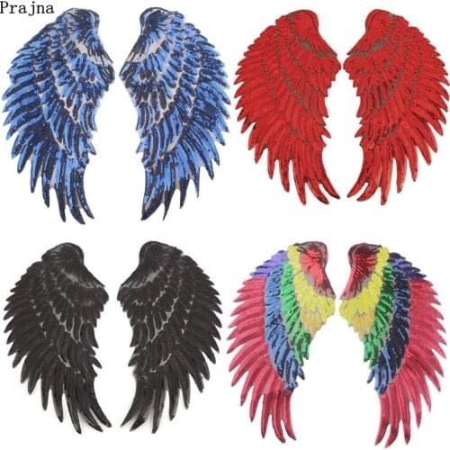 Prajna Angel Wing Jewelry Patches For Clothing Accessory Colorful Wings Of Angel Babies Sequin Appliques Woman Jacket Ornaments