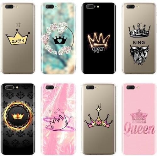 Silicone Phone Case For One Plus 3 3T 5 5T 6 6T Aesthetic Luxury King And Queen Crown Soft Back Cover For OnePlus 6 6T 5 5T 3 3T