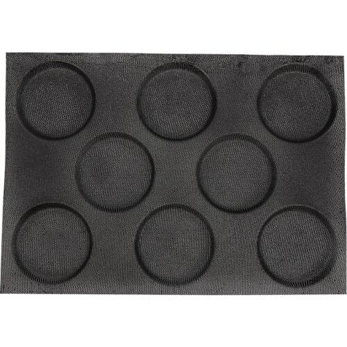 Silicone Hamburger Bread Forms Perforated Bakery Molds Non Stick Baking Sheets Fit Half Pan Size