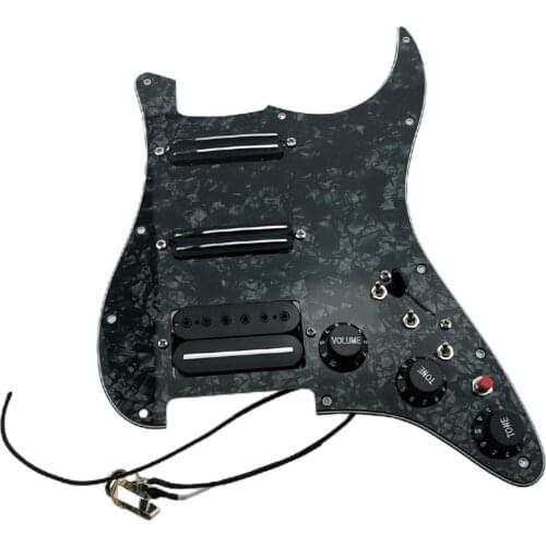 Strat Guitar Pickups Humbucker Pickup Prewired loaded Pickguard Guitar Alnico 5 HSS Wiring Harness Push-Pull Single Cut Set