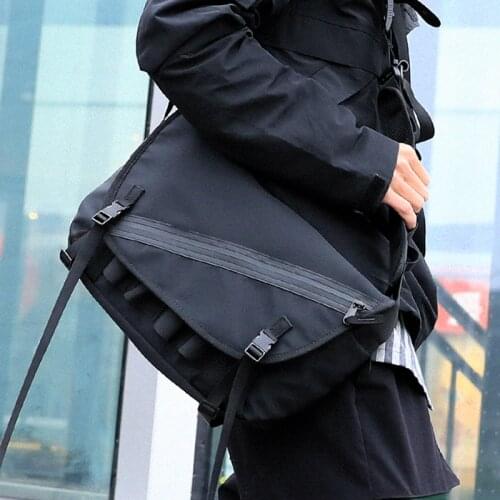 FYUZE Men Crossbody Bags for Men Water Repellent Messengers Bag Black Casual Travel Bag Male Fit For 13 Inch iPad