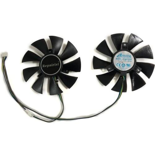 2pcs/set 85MM GA91O2H GPU VGA Cooler Fan For ZOTAC GTX 1070 Mini GeForce GTX1060 AMP Edition Video Graphics Card Cooling