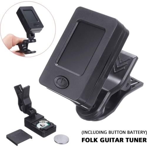 Rotatable Guitar Tuner LCD Display Clip-on Bass Tuner for Acoustic Electric Guitar Bass Ukulele Banjo Guitar Parts