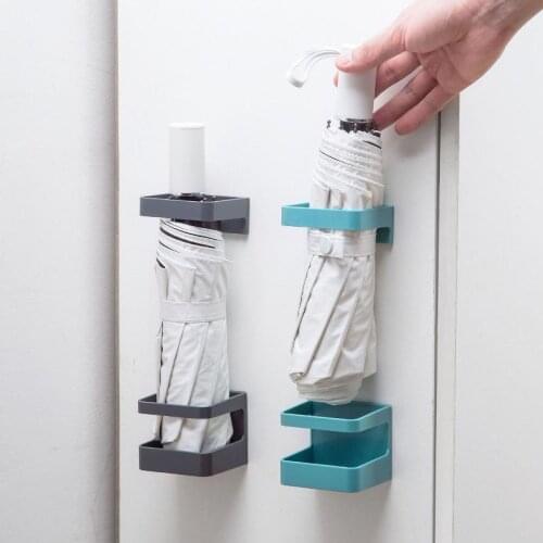 Umbrella Storage Rack Holder Shelf Self Adhesive Hanger Wall Mounted Broom Mop Holder Umbrella Stands Rain Gear Sticky Hook E097