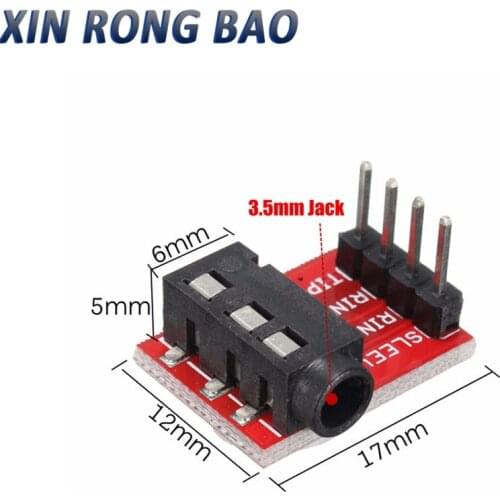 1pcs 3.5mm Plug Jack Stereo Plastic + Metal TRRS Headset Audio Socket Breakout Board Extension Connector Module 3.5mm jack