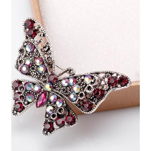 1PC New Hot Crystal Brooch Pins Dragonfly Butterfly Brooches Jewelry Wedding Party Gifts For Women Girls Clothing Decoration