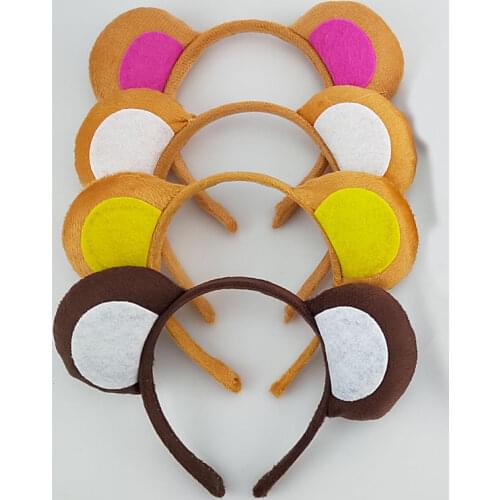 Animal Monkey Ears Headband Bow Tie Tail For Kids Cosplay Props Party Decor Halloween Christmas
