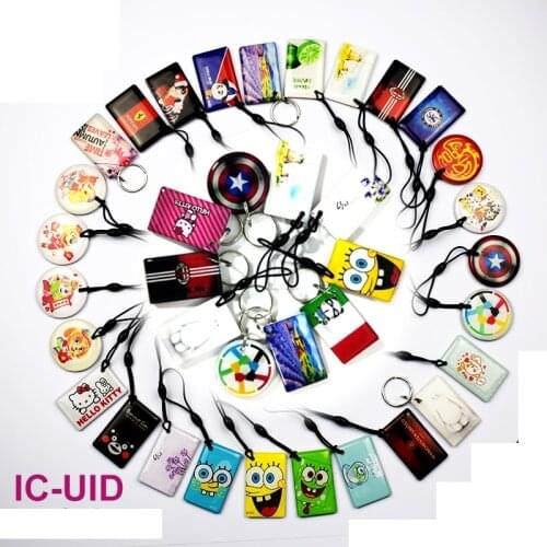 10Pcs UID RFID 13.56MHz Ring Proximity Chip Block 0 Sector Writable Duplicator Copy Clone IC Tag Tags Card Sticker Key Fob Token