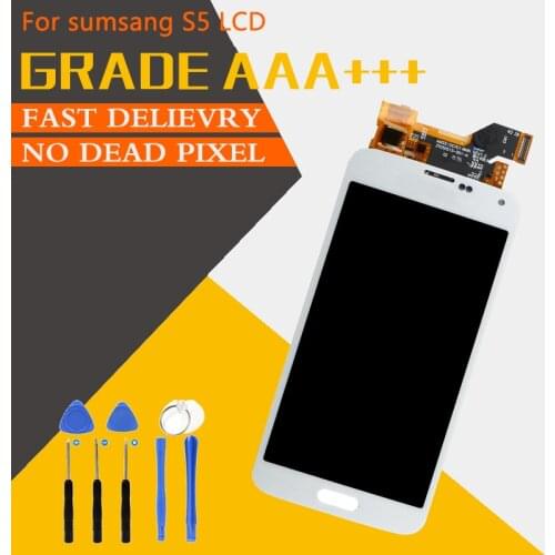 100% Test Guarante AAA Replacement For Samsung Galaxy S5 G900M G900A LCD with Digitizer Assembly LCD Screen Free Shipping
