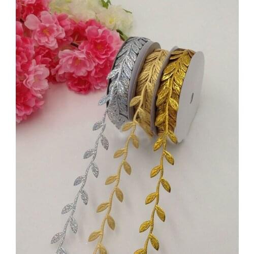 20yards/lot 2.5CM wide Colorful leaf silk ribbon satin sewing bias for handicrafts ribbons DIY for gift box packaging decoration