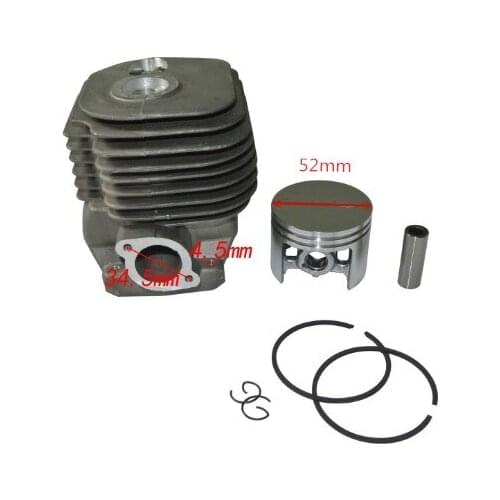 52MM TS480i CYLINDER KIT FITS ST. TS500i CUTOFF SAW W/ PISTON RINGS CLIPS PIN ASSEMBLY CONCRETE SAWS REPL. 4250 020 1200