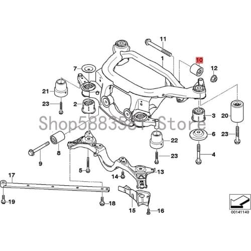 CAR rubber bearing rear bm wE46 325I E46 318CI N42 E46 320CI Engine side mounting bracket Gearbox foot glue Machine claw glue