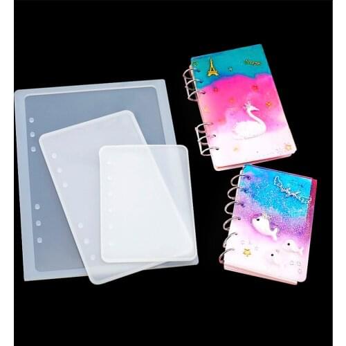 Cheaper A7/A6/A5 Notebook Shape Silicone Mold DIY Resin Book Mold Crystal Epoxy Silicome Mold Transparent Book Silicone Mold