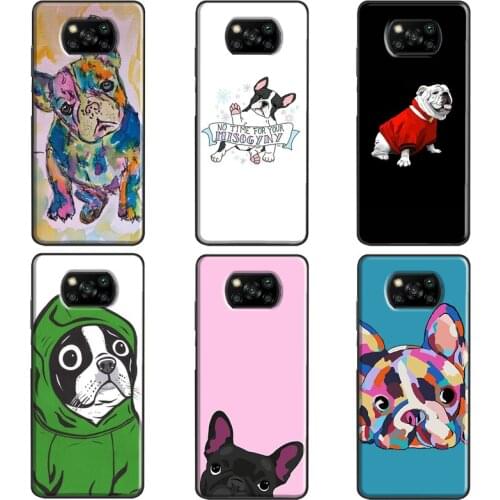 French Bulldog Art Case For Xiaomi Mi 11 Pro 10T Mi Note 10 Lite 11 Ultra Phone Cover For POCO X3 Pro M3 F3