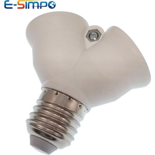 2 In 1 E27/B22 To 2E27 LED CFL Lamp Base Holder Extension Screw Bayonet LED Bulb Light Socket Splitter Converter Adapter CE Rohs