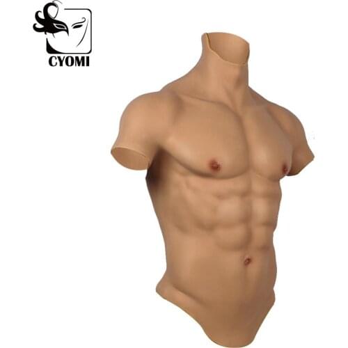 CYOMI 6G Add Muscle Suit Silicone Fake chest Super Realistic False Abs Chest muscles strong NO Oil Design Highlight for male