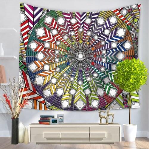 Home Decorative Wall Hanging Carpet Tapestry Rectangle Bedspread Mandala Geometric New Design Painting Pattern GT1020