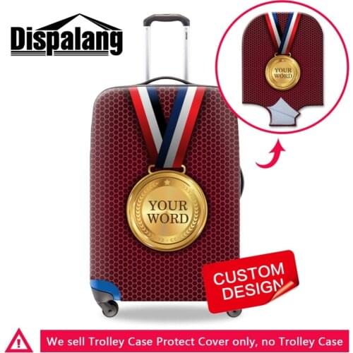 Dispalang Custom 3D Printed 20" 24"28" Elastic Spandex Luggage Cover Travel Suitcase Protective Spandex Stretch Baggage Covers