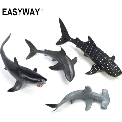 Mr.Froger Aquatic Creatures Model Toy Shark Wild Animals Toys Zoo Modeling Set Plastic Solid Sea Life Fish Classic Toys Turtle