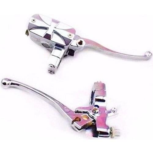 Chrome 7/8" Cross Brake Clutch Lever For Kawasaki Honda Suzuki Cafe Rat CB Retro