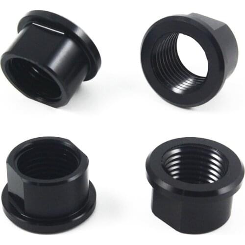 Bicycle Thru Axle Cap M15x1.5mm Bike Hubs Tube Shaft Skewers Nut 1.5mm Thread Pitch Front Axle Nuts M15 Bicycle Accessories