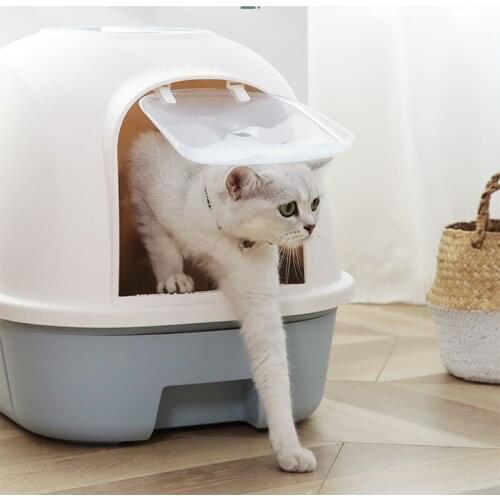 Large Capacity Cat Litter Box With Long Aisle Fully Enclosed Splash-Proof Large Toilet Deodorizing Pet Cat Supplies