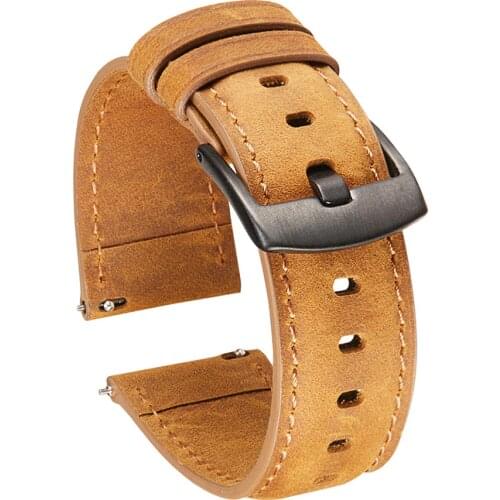 Crazy Horse Leather Strap For Realme watch S Pro Easyfit Band For Realme watch 2 Pro Wristband Watchband Replacement Accerssorie