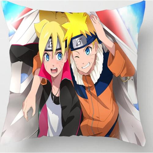 NARUTO cartoon pillowcase Uzumaki Naruto car home sofa square pillowcase Haruno Sakura Uchiha Sasuke lumbar pillowcase