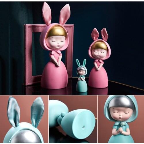 Hot Girl Figurine Decor Cute Creatives Craft Ornament Desktop Accessories For Bedroom Livingroom Figurines Miniatures Decoration